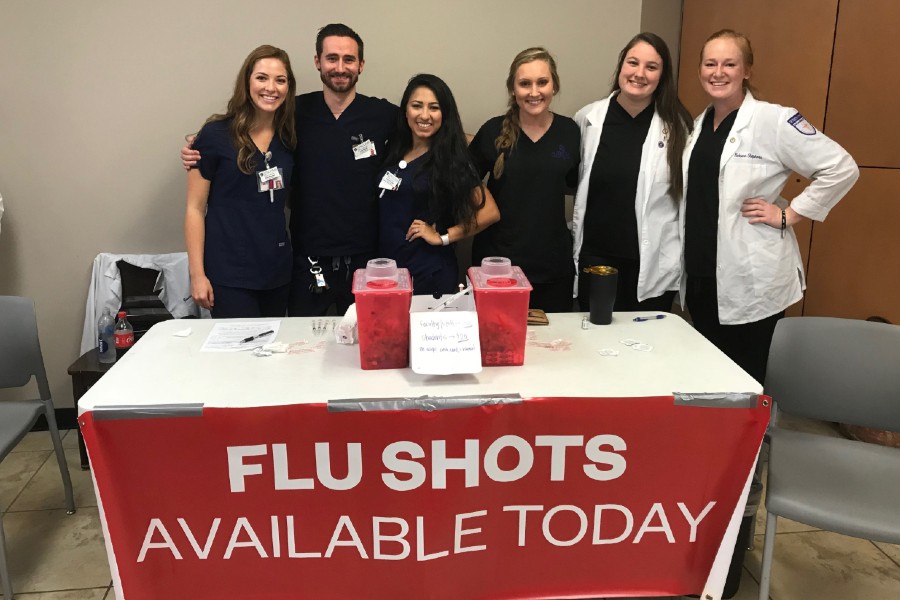 On-campus flu shot clinic