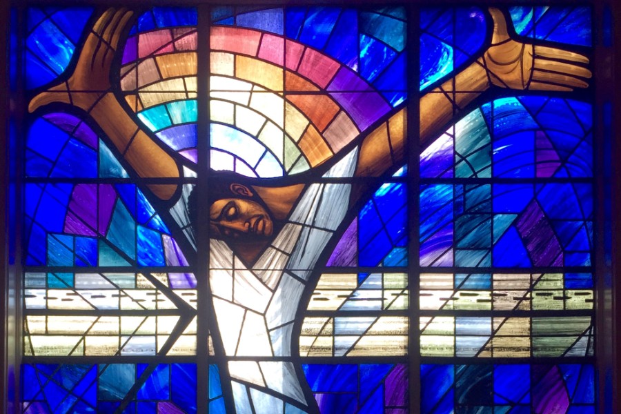 Stained Glass window at Birmingham's 16th St. Baptist Church