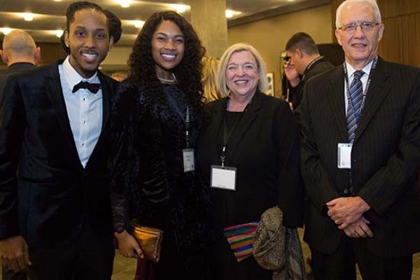 L to R: MarQo Patton, Whittney Patton, Deborah Boyd and Donald Boyd at the Lipscomb Honors event in 2018