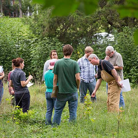 Students out with Professor Galbreath