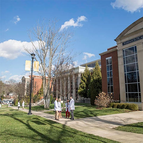 A view of health sciences buildings at Lipscomb University.