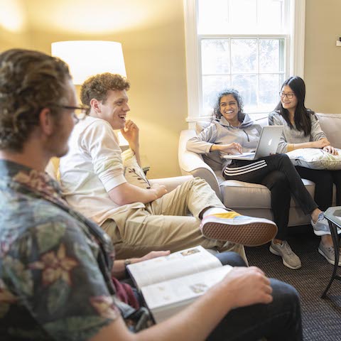 Students study in the Honors College.