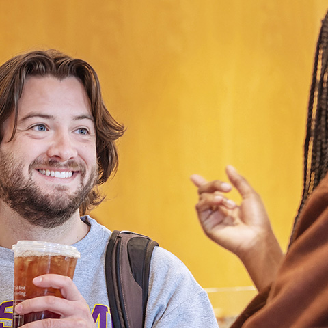 Students at Starbucks