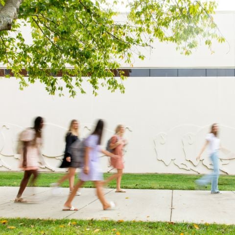 Students walking