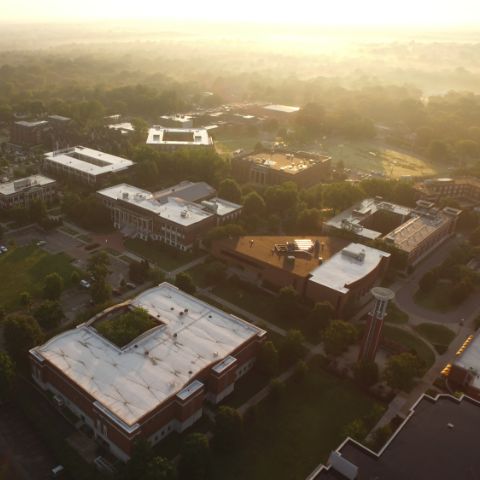 Campus at sunrise