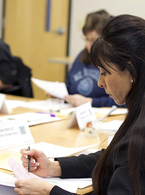 students at desks