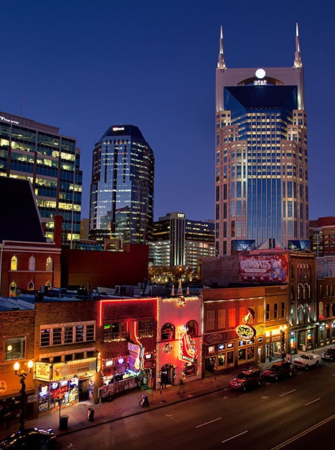 skyline at night