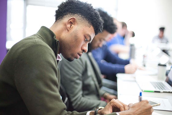 Students studying