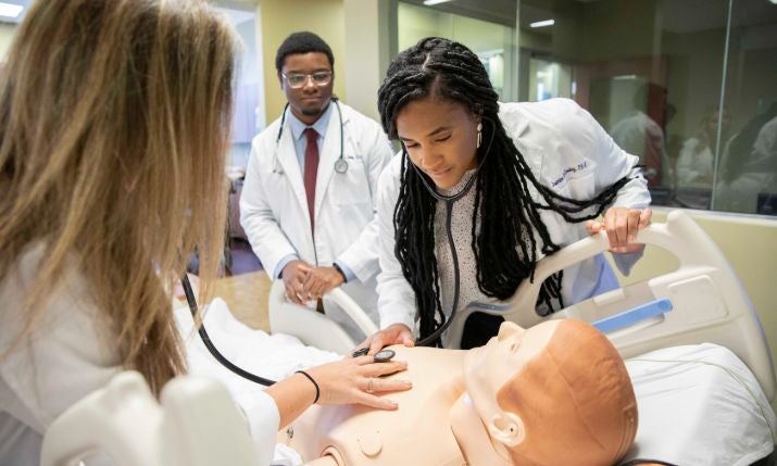 PA students in the Sims lab