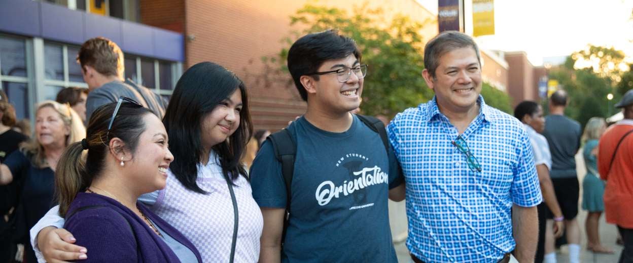 students with their parents