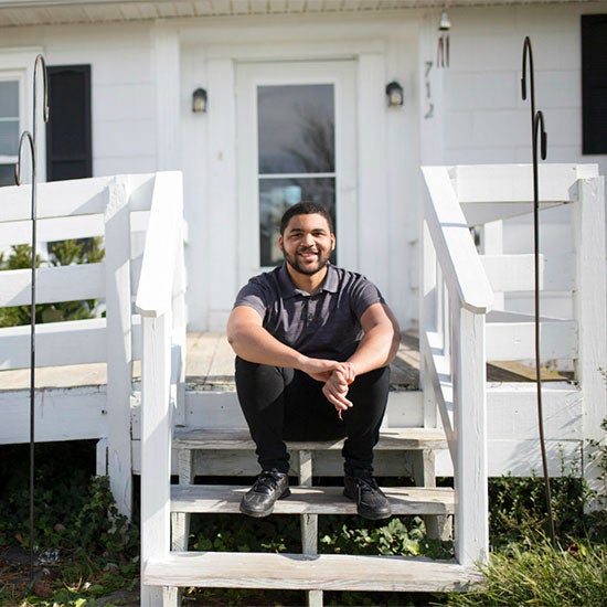 LeBron Hill sits outside Shepherd’s House in Tullahoma, Tenn.