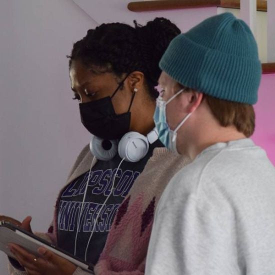 Lipscomb alumna, Tiffani Alexander on set of her film
