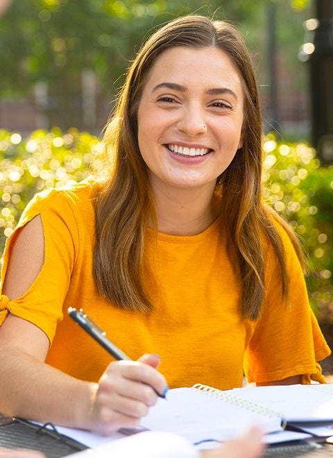 Student on campus