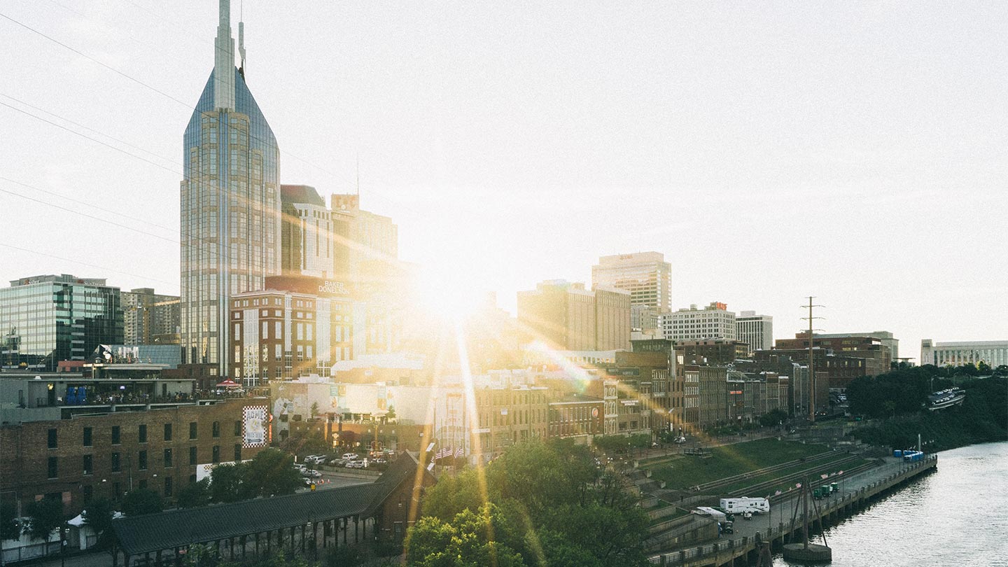 Nashville skyline from the river