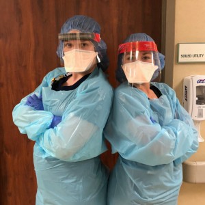 Kaleigh Sabin and Ashley Taylor in PPE