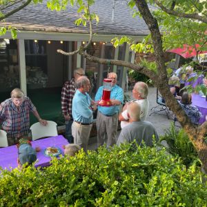 Retiree Dinner at the home of academy faculty Mark Pugh