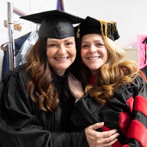 A MACM Graduate with former LIFE director Kate Watkins