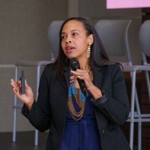 De Andrea Winterspoon Nash speaking at the Day of Hope Summit