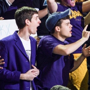 Landon Parrish enjoying a game in 2008