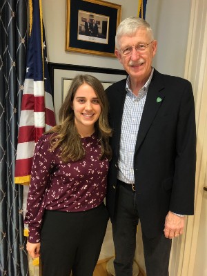 Coco Stewart with Francis Collins