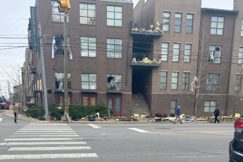 Apartment Building hit by tornado