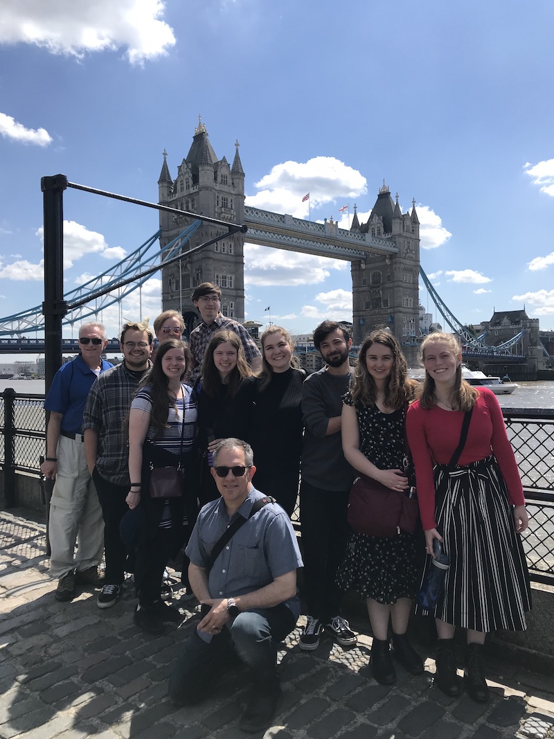 Maymester group at Tower Bridge in London