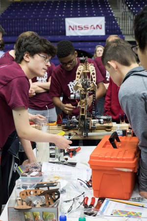 Students at BEST robotics competition