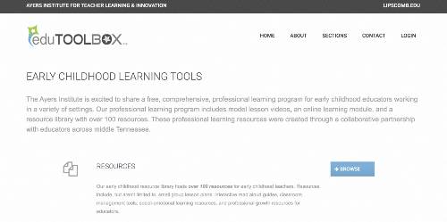 Screenshot of EduToolBox screen