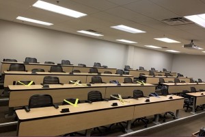 Classroom with seats to remove marked