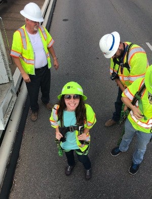 Bibiana Perdomo at a job site