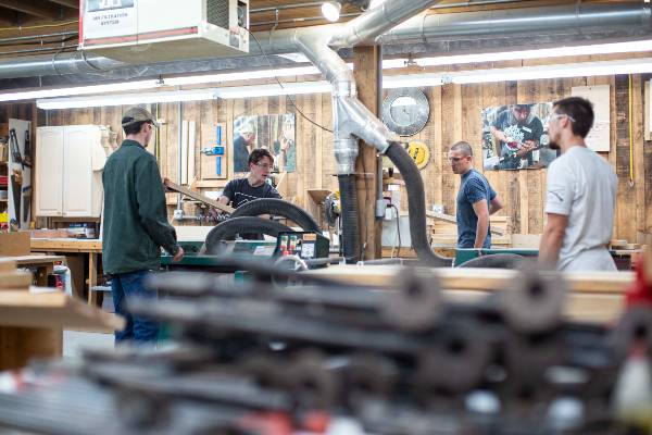 Workers in the Narrow Gate furniture shop