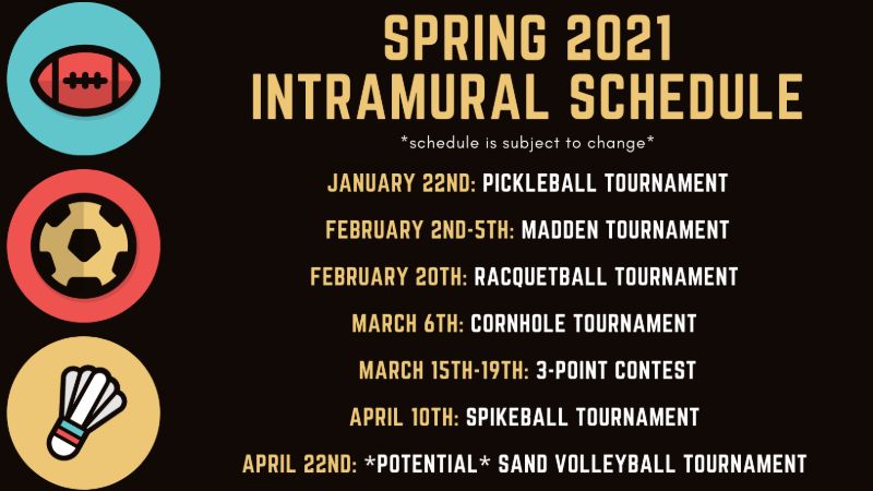2021 intramural schedule