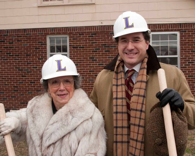 Mary Nelle Chumley with Michael Shane Neal at Hughes Center groundbreaking. 