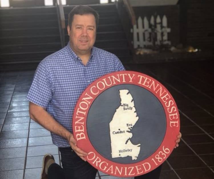 Brett Lashlee with Benton County seal