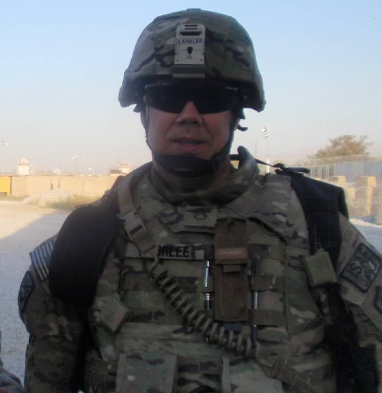 SFC Brett Lashlee in field uniform