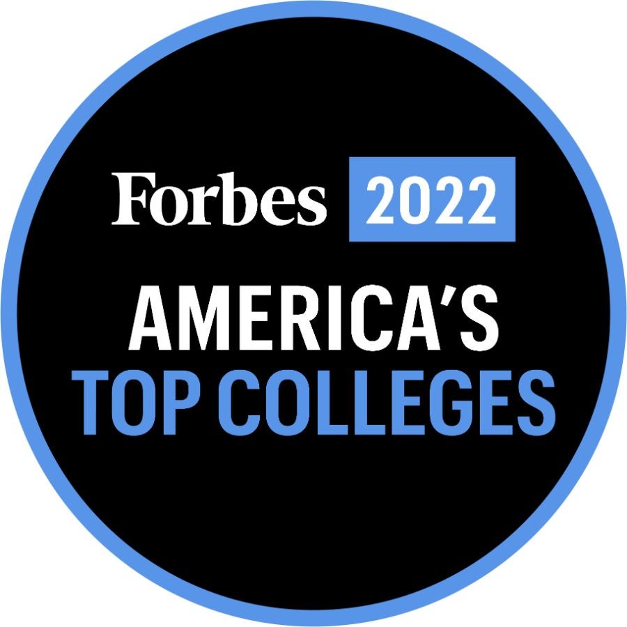 Forbes America's Top Colleges Badge 2022