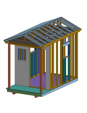 CAD drawing of microhome