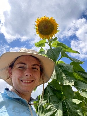 Ashton Edgeworth working in the Madison church garden