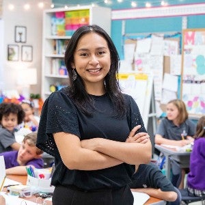 Karen in a classroom