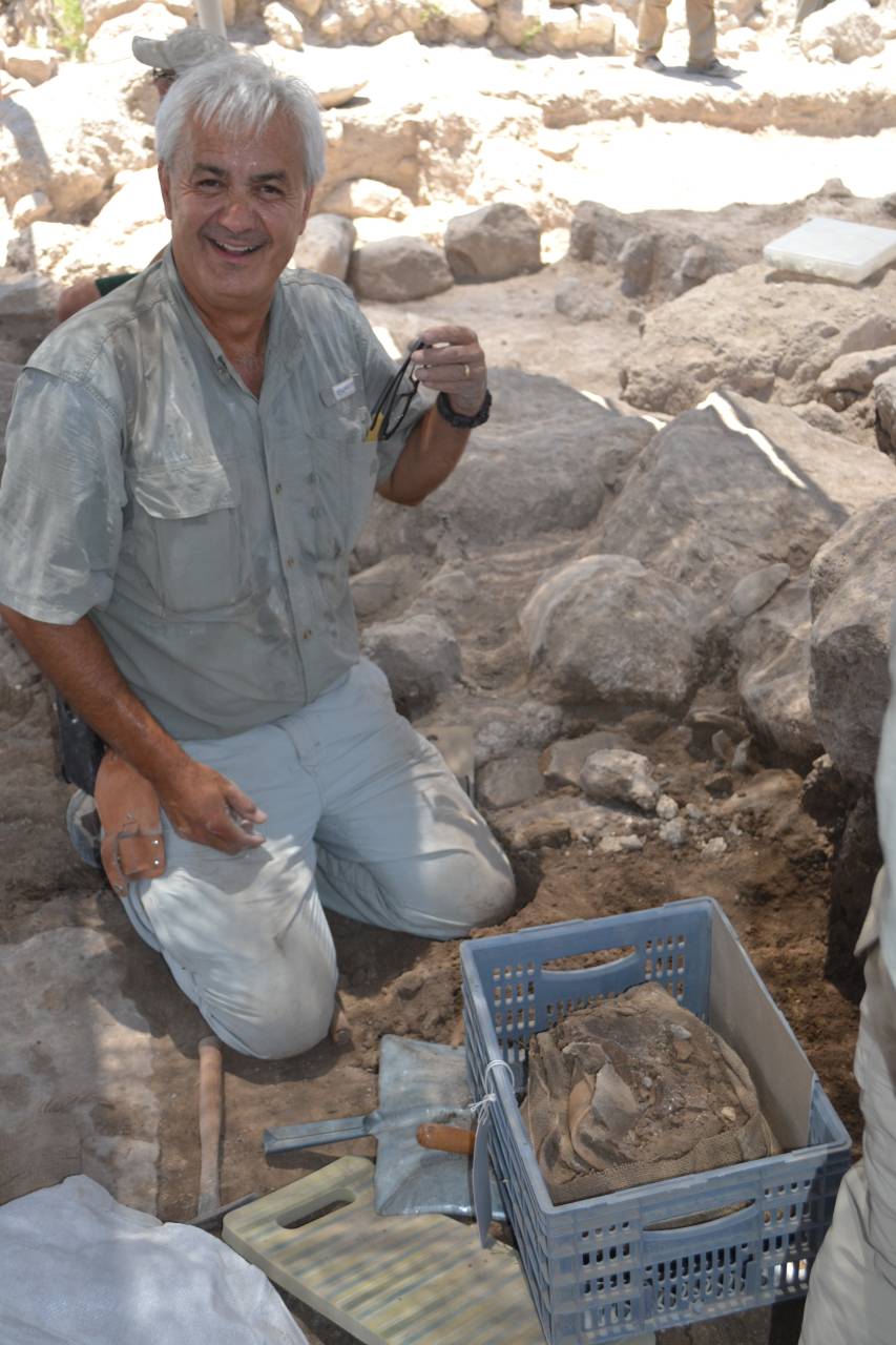 Steve Ortiz at the Tel Gezer excavation site.