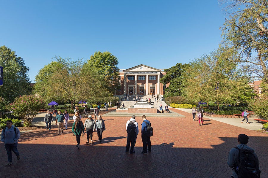 Bison Square and students