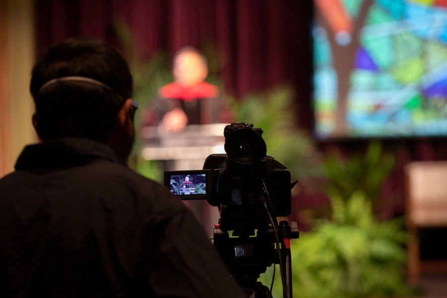 Lipscomb's virtual Baccalaureate 2020 being filmed