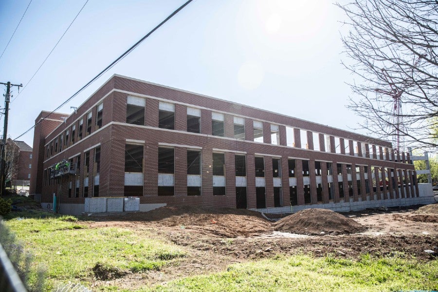 North campus parking garage under construction