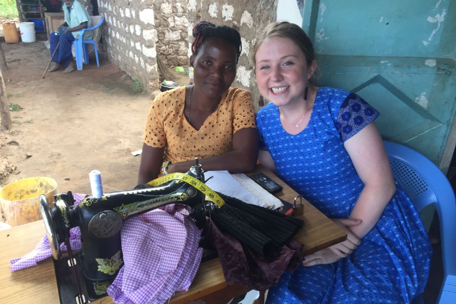 BAM Fellow Lydia Baker with a Kenyan entrepreneur
