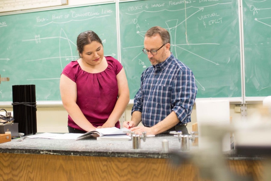 Alumna Bethanne Venkatesan with professor