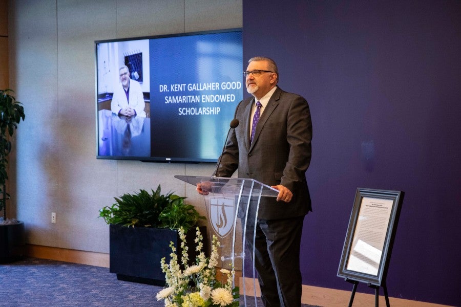 Kent Gallaher at ceremony