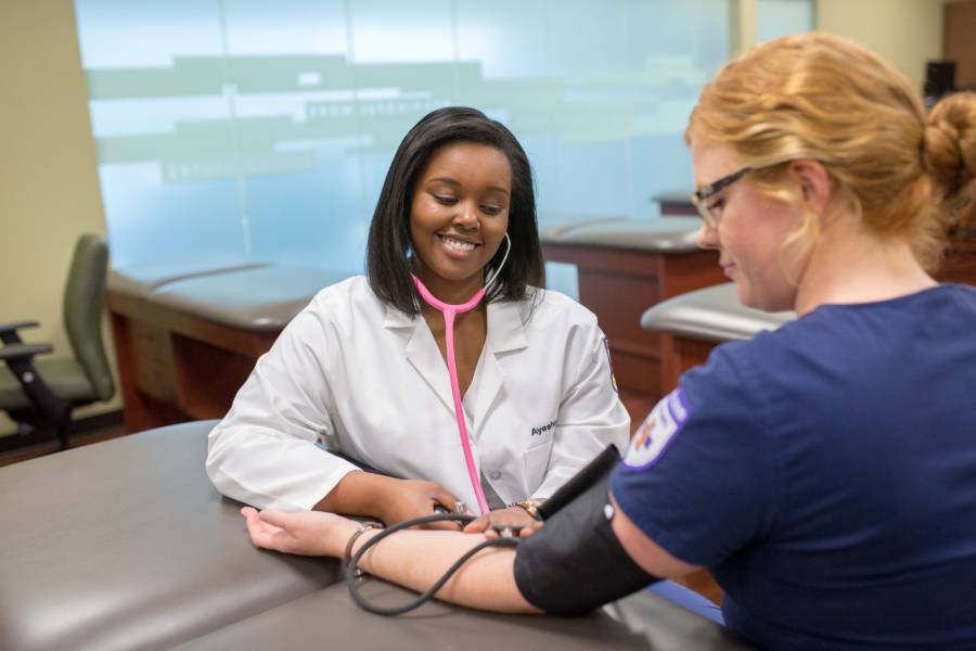 Nurse with stethoscope