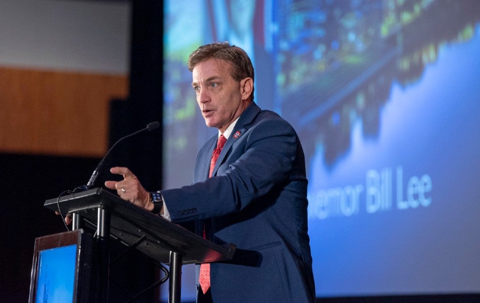 Mark Ezell speaking at an event