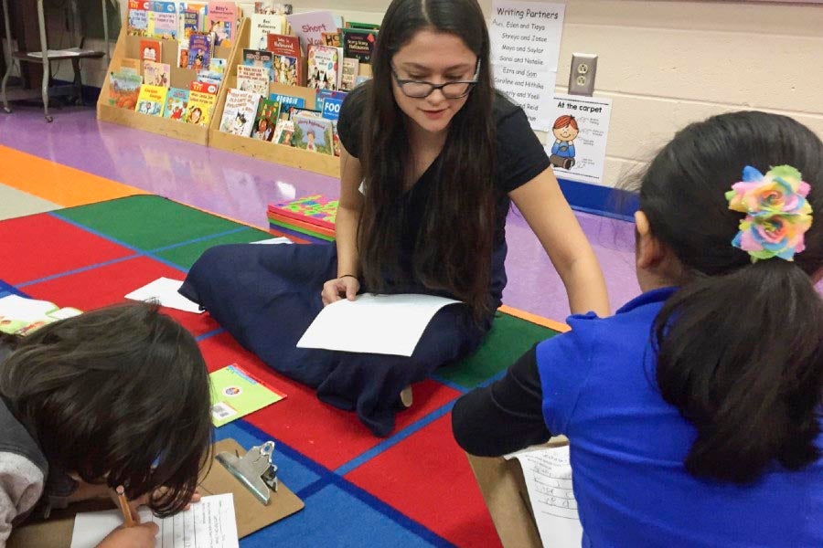 Elisa Martinez teaching students