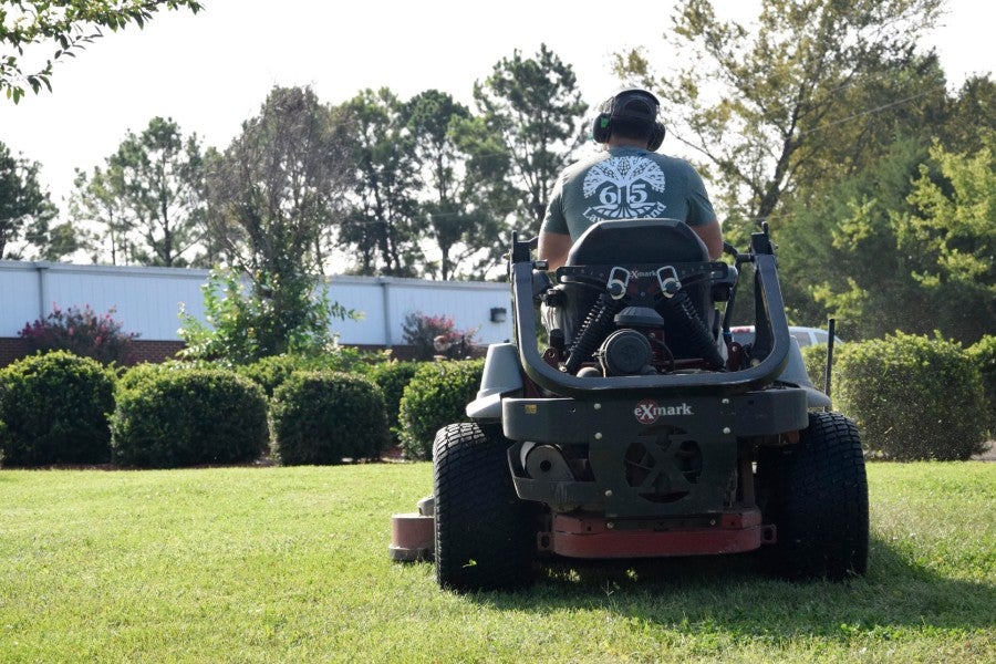 Evan Upton Mowing